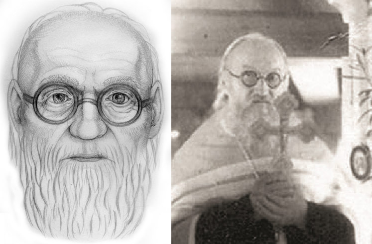 Сопоставление лица и фрагмента фотографии иеромонаха Зосимы